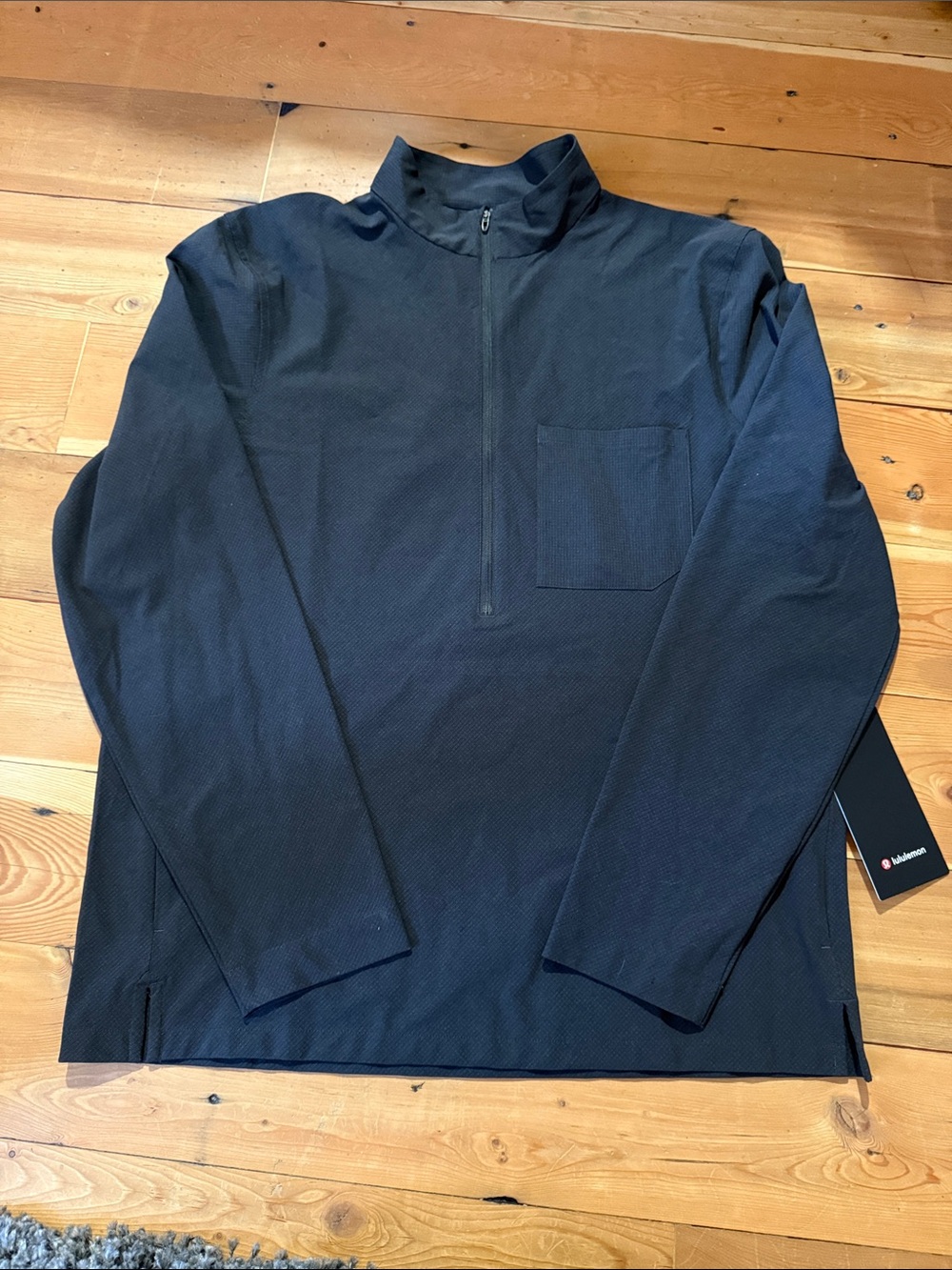 Lululemon WovenAir Half-Zip In Grey Size Large